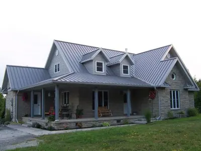 Limestone stonework in the grounds of a Wiarton-area home