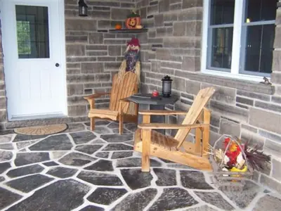 Flagstone and limestone stonework at a Wiarton-area home